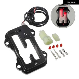 カワサキ KRX 1000 1000-4 ブラックアルマイト シフト ゲートキット LEDブルーバックライト - Red