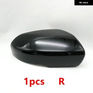 LR025171 LR025170 車用光沢ブラックバックミラー カバー シェルキャップ ハウジング ランドローバー レンジローバー イヴォーク 2011 2012 2013 - 1pcs Black paint R