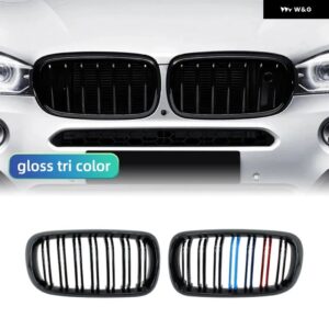 BMW X5 F15 X6 F16 X5M F85 X6M F86 ブラック カー バンパー キドニー グリル フロント グリル ダブルスラット グリル オートグロッシー レーシング グリル - M Color