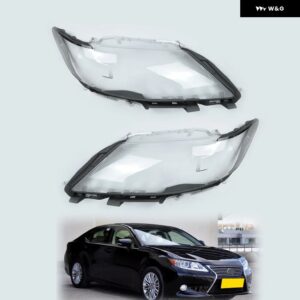 レクサス ES250 ES300 ES350 2013 2014 車用 ヘッドライト カバー シェルランプマスクシェード クリアレンズ - Pair