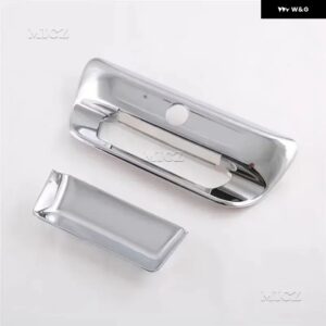 ラム 1500 TRX 2019-2022 2023 カーボンクローム ABS リア トランク テールゲート グラブ リア ドアハンドル カバー ボウル プロテクター トリム - Silver