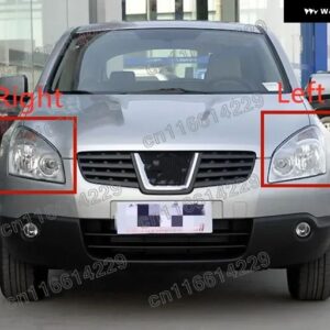 車用 フロントガラス レンズ ヘッドランプ クリア XDRIVE ランプシェード ランプシェル ヘッドライト カバー 日産 キャシュカイ J10 2007 2008 2009-2013 - 1PCS left side