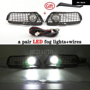 フォグランプ フォグランプ カバー VW フォルクスワーゲン ゴルフ 3 MK3 ジェッタ カブリオ 1992-1998 LED ヘッドライト グリル ワイヤー ケーブル フォグラ - 1 set LED