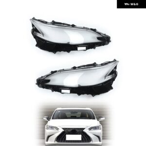 レクサス ES ES200 ES260 ES300H 2018 - 22 ヘッドランプ カバー シェル ランプマスク 車 ヘッドライト レンズ - 2pcs pair light