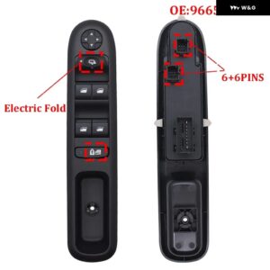 フロント左車マスターウィンドウスイッチ プジョー 3008 5008 ワゴン 2009-2016 96650621ZD 96650620ZD - Electric Fold