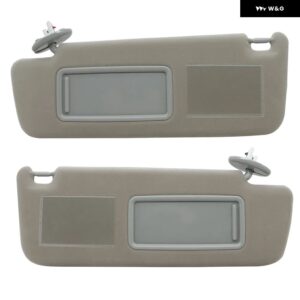 車用サンバイザー トヨタ ランドクルーザー J12 2002-2009 プラド LC120 2003-2009 運転席側 助手席側 LEDランプ付き 74310-6A020 - Beige Left and right