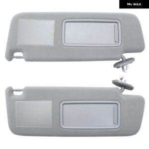 車用サンバイザー トヨタ ランドクルーザー J12 2002-2009 プラド LC120 2003-2009 運転席側 助手席側 LEDランプ付き 74310-6A020 - Grey Left and Right