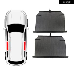 車用サイドウィンドウサンシェード 汎用 自動格納式パラソル カーウィンドウサンシェード サンブロック 窓 - Rear side window