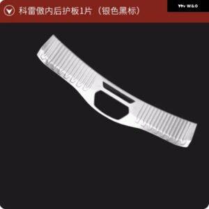 ルノー コレオス 2017-2020 ステンレス リア バンパー プロテクター 車ドアカバー トリム ドアシルプレート内側と外側 - E