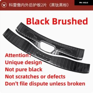 ルノー コレオス 2017-2020 ステンレス リア バンパー プロテクター 車ドアカバー トリム ドアシルプレート内側と外側 - M