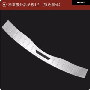 ルノー コレオス 2017-2020 ステンレス リア バンパー プロテクター 車ドアカバー トリム ドアシルプレート内側と外側 - D