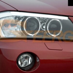 BMW X3 F25 2010 - 14 フェイスリフト前 超高輝度 COB LED エンジェルアイキット ハローリング デイライト - Xenon headlights