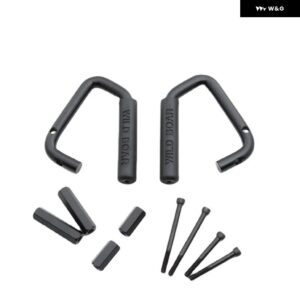 ジープ JK パーツ アルミ 合金 車内 アームレスト 2/4ドア フロントリア グラブハンドル ジープ ラングラー 2007年以降車 スタイリング - Black Front