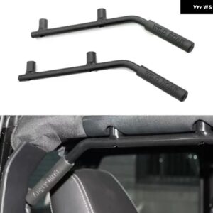 ジープ JK パーツ アルミ 合金 車内 アームレスト 2/4ドア フロントリア グラブハンドル ジープ ラングラー 2007年以降車 スタイリング - Black Rear