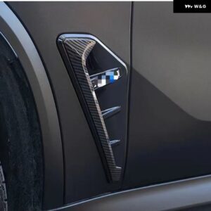 BMW 2019-21 X5 X5M G05 F95 光沢ブラック サイドフェンダー グリル エアベント カバー - Carbon Look