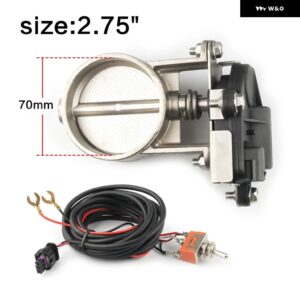 電動排気 制御 バルブ 2インチ/2.25インチ/2.5インチ/2.75インチ/3インチ排気 制御 バルブ - 低圧排気キャットバックダウン パイプ - 2.75 Inch
