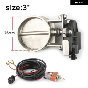 電動排気 制御 バルブ 2インチ/2.25インチ/2.5インチ/2.75インチ/3インチ排気 制御 バルブ - 低圧排気キャットバックダウン パイプ - 3.0 INCH