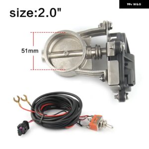 電動排気 制御 バルブ 2インチ/2.25インチ/2.5インチ/2.75インチ/3インチ排気 制御 バルブ - 低圧排気キャットバックダウン パイプ - 2.0 inch