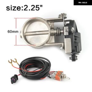 電動排気 制御 バルブ 2インチ/2.25インチ/2.5インチ/2.75インチ/3インチ排気 制御 バルブ - 低圧排気キャットバックダウン パイプ - 2.25 Inch