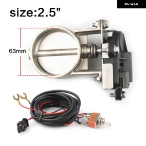 電動排気 制御 バルブ 2インチ/2.25インチ/2.5インチ/2.75インチ/3インチ排気 制御 バルブ - 低圧排気キャットバックダウン パイプ - 2.5 Inch