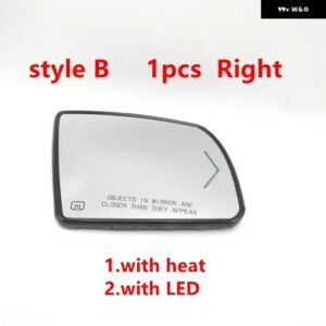 車ドアウィングサイドバックミラー ガラスレンズ トヨタ タンドラ 2014 - 20セコイア2018-2020 - 1pcs B Right