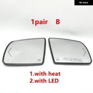 車ドアウィングサイドバックミラー ガラスレンズ トヨタ タンドラ 2014 - 20セコイア2018-2020 - 1pair B