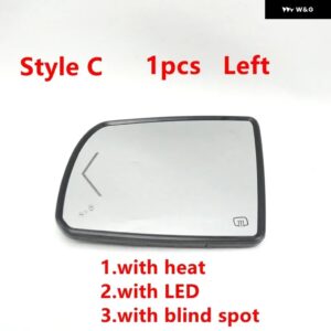 車ドアウィングサイドバックミラー ガラスレンズ トヨタ タンドラ 2014 - 20セコイア2018-2020 - 1pcs C Left