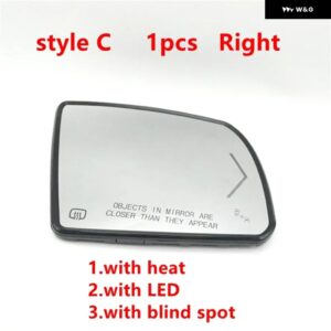 車ドアウィングサイドバックミラー ガラスレンズ トヨタ タンドラ 2014 - 20セコイア2018-2020 - 1pcs C Right