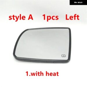 車ドアウィングサイドバックミラー ガラスレンズ トヨタ タンドラ 2014 - 20セコイア2018-2020 - 1pcs A Left