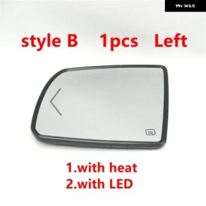 車ドアウィングサイドバックミラー ガラスレンズ トヨタ タンドラ 2014 - 20セコイア2018-2020 - 1pcs B Left