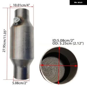 2インチ/2.25インチ/2.5インチ/3インチ触媒コンバーター高フローメタルコアハニカム排気 フィルター 200セルEURO1高性能スポーツ - 2 Inch