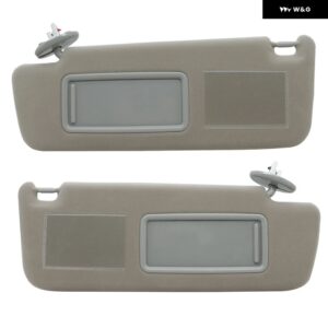 サンバイザー トヨタ ランドクルーザー J12 2002-2009 プラド LC120 2003-2009 運転席側 助手席側 LEDランプ付き 74310-6A020 - Beige Left and right