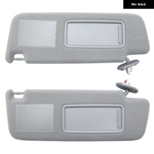 サンバイザー トヨタ ランドクルーザー J12 2002-2009 プラド LC120 2003-2009 運転席側 助手席側 LEDランプ付き 74310-6A020 - Grey Left and Right