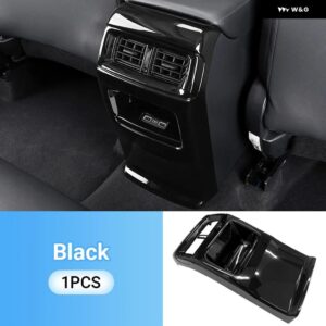 ホンダ CRV 2023 2024 2025 CR-V 第6世代ハイブリッド車用リア エアコン 吹き出し口 フレーム カバー トリム カー ステッカー アクセサリー - black