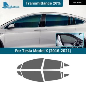 ソーラーUV プロテクター サマーティント プライバシーフィルム テスラ モデルX 2016 2017 2018 2018 - 21 フロントリア サイドウィンドウ ステッカー - 20Percent Window