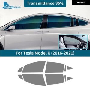 ソーラーUV プロテクター サマーティント プライバシーフィルム テスラ モデルX 2016 2017 2018 2018 - 21 フロントリア サイドウィンドウ ステッカー - 35Percent Window