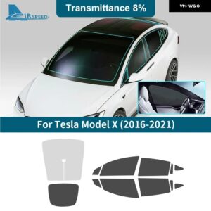 ソーラーUV プロテクター サマーティント プライバシーフィルム テスラ モデルX 2016 2017 2018 2018 - 21 フロントリア サイドウィンドウ ステッカー - 8Percent one Set