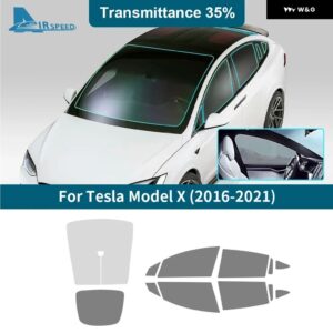ソーラーUV プロテクター サマーティント プライバシーフィルム テスラ モデルX 2016 2017 2018 2018 - 21 フロントリア サイドウィンドウ ステッカー - 35Percent one Set
