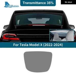 ソーラーUVプライバシー プロテクター サマーティントフィルム テスラ モデルX 2022 2023 2024 車 フロントリア サイドウィンドウアクセサリー ステッカー - 35Percent VLT Rear