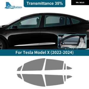 ソーラーUVプライバシー プロテクター サマーティントフィルム テスラ モデルX 2022 2023 2024 車 フロントリア サイドウィンドウアクセサリー ステッカー - 35Percent Window