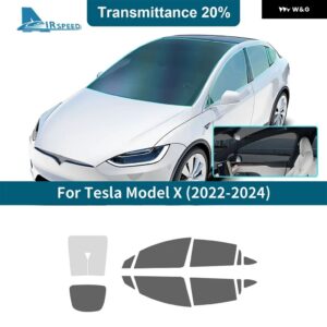 ソーラーUVプライバシー プロテクター サマーティントフィルム テスラ モデルX 2022 2023 2024 車 フロントリア サイドウィンドウアクセサリー ステッカー - 20Percent one Set