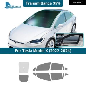 ソーラーUVプライバシー プロテクター サマーティントフィルム テスラ モデルX 2022 2023 2024 車 フロントリア サイドウィンドウアクセサリー ステッカー - 35Percent one Set