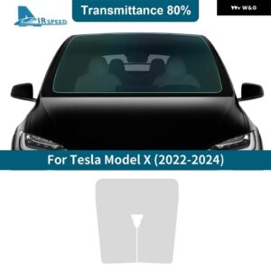 ソーラーUVプライバシー プロテクター サマーティントフィルム テスラ モデルX 2022 2023 2024 車 フロントリア サイドウィンドウアクセサリー ステッカー - 80Percent VLT Front