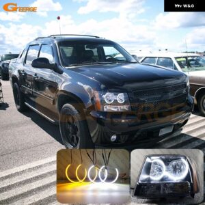 シボレー アバランチ サバーバン タホ 超高輝度デイライト ウィンカー SMD LED エンジェルアイキット ハローリング - SMD White