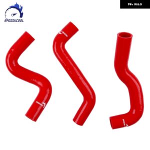 2007-2018 トヨタ ヤリス 全車種 シリコン製 ラジエーター クーラント パイプ チューブ ホースキット - Red