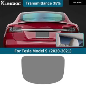 ソーラーUVプライバシー プロテクター TESLA MODEL S MODELS 2020 2021 サマーティント プレカットフィルム カー フロントリア - 35Percent VLT Rear