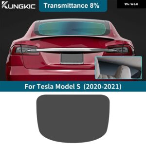 ソーラーUVプライバシー プロテクター TESLA MODEL S MODELS 2020 2021 サマーティント プレカットフィルム カー フロントリア - 8Percent VLT Rear