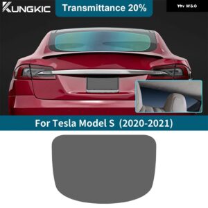 ソーラーUVプライバシー プロテクター TESLA MODEL S MODELS 2020 2021 サマーティント プレカットフィルム カー フロントリア - 20Percent VLT Rear