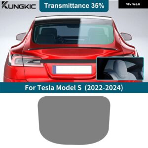 ソーラーUVプライバシー プロテクター テスラ モデルS 2022 2023 2024 サマーティント プレカットフィルム カー フロントリア サイドウィンドウアクセサリー - 35Percent VLT Rear