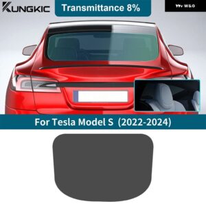 ソーラーUVプライバシー プロテクター テスラ モデルS 2022 2023 2024 サマーティント プレカットフィルム カー フロントリア サイドウィンドウアクセサリー - 8Percent VLT Rear